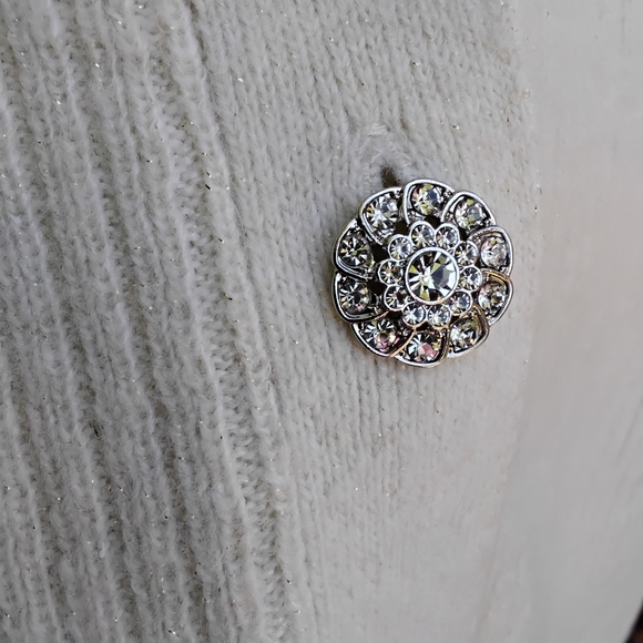Talbots Cardigan with Rhinestone Buttons - Picture 3 of 6